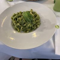 Vegan tagliatelle with pesto  at Ciro and Sons in Florence