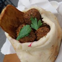 Falafel pita at Nimi's in Bogota