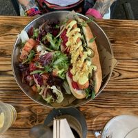 Hot dog  at Vrutal - Poblenou in Barcelona