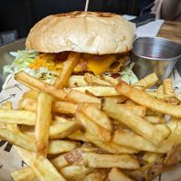 Double smash burger at Vrutal - Poblenou in Barcelona