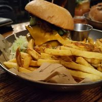 Burger and fries at Vrutal - Poblenou in Barcelona