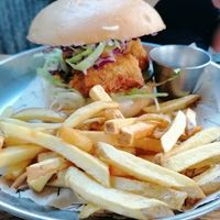 Chicken burger at Vrutal - Poblenou in Barcelona