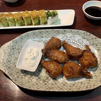 Veggie delight roll and vegan wings  at Yanagi Sushi in Gilbert