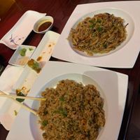 YUMMMMMMMMM yakiudon, veggie delight roll, and fried rice no egg  at Yanagi Sushi in Gilbert