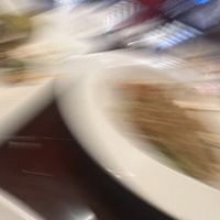 Came out blurry it was steamed gyoza and 3 different rolls: monson, spicy tuna, and one other   at Yanagi Sushi in Gilbert