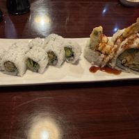 Gozya Sushi Roll (left) & Vegetable Tempura roll (right)    at Yanagi Sushi in Gilbert