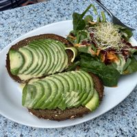 Avocado toast at Mudsharks Coffee Bar in Courtenay