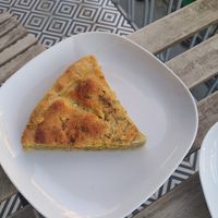 artichoke and dill pie at Filomila in Athens