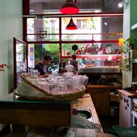 we ate outside, but the inside is even better   at Filomila in Athens