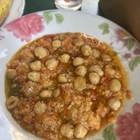 Chickpeas and bulgur   at Filomila in Athens