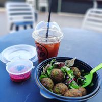 Falafel and coffee  at MR. CUP in Tula