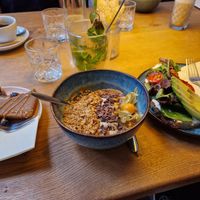 Banana bread, salted caramel bowl and avocado bread at Mi Chiamo Cafe in Esslingen