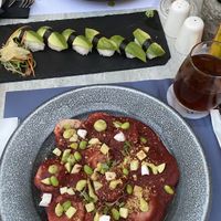 Avocado Sushi, Ravioli and rigatoni  at Hippocampus in Protaras