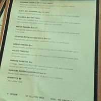 Menu  at Twin Flames in Ellenbrook