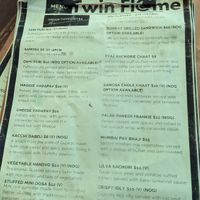 Menu  at Twin Flames in Ellenbrook