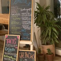 Menu de comida y cena  at A-Frame Oasis in El Palmar De Vejer