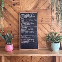 Bagel menu  at A-Frame Oasis in El Palmar De Vejer