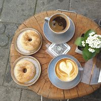 donuts und Kaffee at Etyok Vegan Kebab in Nuremberg