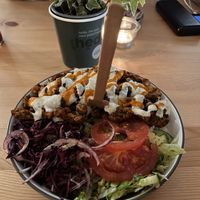 kebab plate  at Etyok Vegan Kebab in Nuremberg
