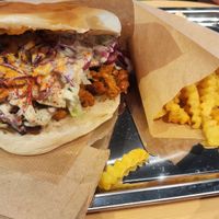 Etyok and fries at Etyok Vegan Kebab in Nuremberg