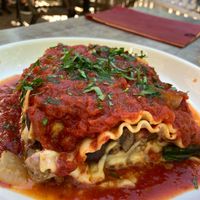 Impossible vegan lasagna!!! at Lovina in Calistoga