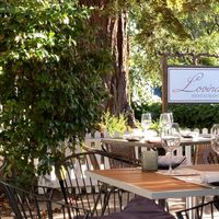 Beautiful outdoor seating at Lovina in Calistoga