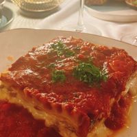 Impossible Sausage Lasagna ( super BIG portion)  at Lovina in Calistoga