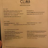 Menu at Climb Elevated Eatery in Lake City