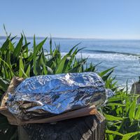 Vegan burrito at The Point Market in Santa Cruz
