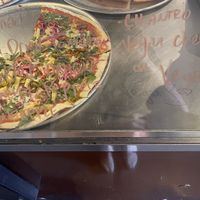 Vegan pizza by the slice available  at Pie Hole in Denver