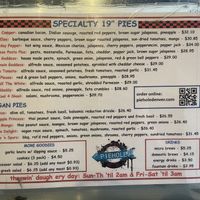 Vegan menu   at Pie Hole in Denver