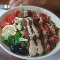 Falafel plate at Shakespeare in Antalya