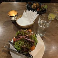 Salat and (vegetarian) starter   at Blue Nile in Munich