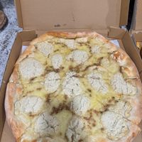 White pizza at Pat D's Pizza in Howell