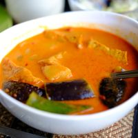 Vegan Curry with Tofu and Veggies. It was pretty spicy! at Jumonji Cafe 十文字カフェ in Kuroishi