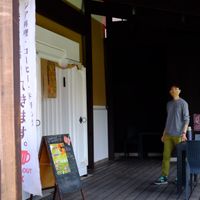 They had an outdoor table as well as indoor seating. at Jumonji Cafe 十文字カフェ in Kuroishi