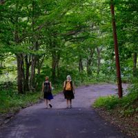 road to onsen at Aoni Onsen in Kuroishi