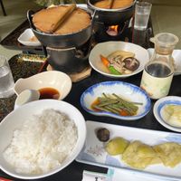 vegan "teishoku" lunch at Aoni Onsen in Kuroishi