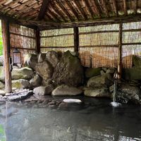 outdoor bath at Aoni Onsen in Kuroishi