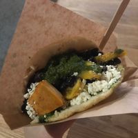 Vegetarian Arepa Dominó at Ruben's Arepas in Berlin