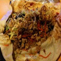 The Big Jerk burrito inside at Flaming Amy's Burrito Barn in Wilmington