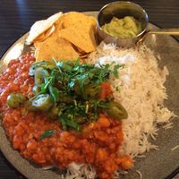 lentil and bean chilli vegan at Seumas' Bar in Isle Of Skye