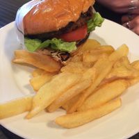 falafel burger vegan at Seumas' Bar in Isle Of Skye