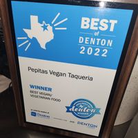  at Pepitas Vegan Taqueria in Denton