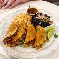 Brisket tacos (jackfruit)  at Pepitas Vegan Taqueria in Denton