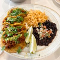 Al pastor tacos (soy)  at Pepitas Vegan Taqueria in Denton