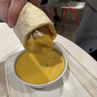 California burrito with queso  at Pepitas Vegan Taqueria in Denton