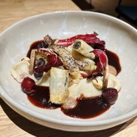 Schwarzwurzel mit Mohn, Kirschjuice und so weiter   at Hummelbude in Essen