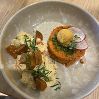 Rührtofu mit Möhrentartar  at Hummelbude in Essen