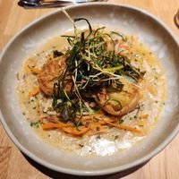 Creamy vegetable stew with savory strudel 👏🏼💜 at Hummelbude in Essen